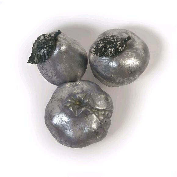 Artificial Faux Lavender And Silver Terracotta Fruit Set Of 3 - Picture 3 of 8